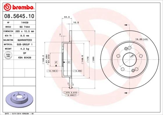 Breco BS 7444 - Discofreno autozon.pro