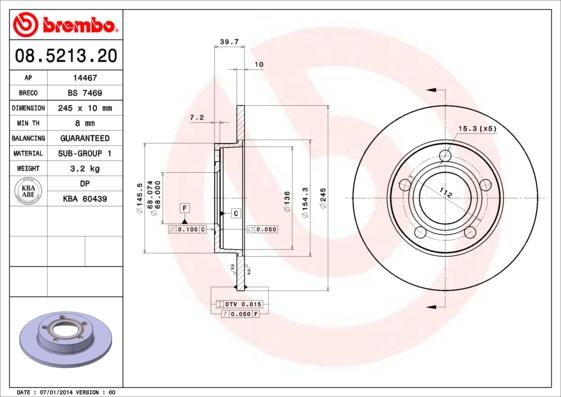 Breco BS 7469 - Discofreno autozon.pro