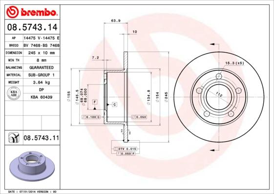 Breco BS 7468 - Discofreno autozon.pro