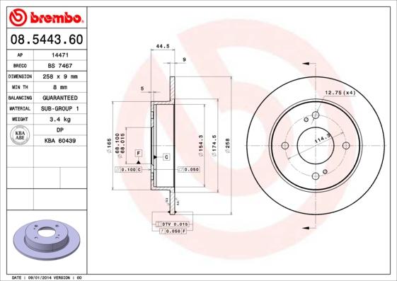 Breco BS 7467 - Discofreno autozon.pro