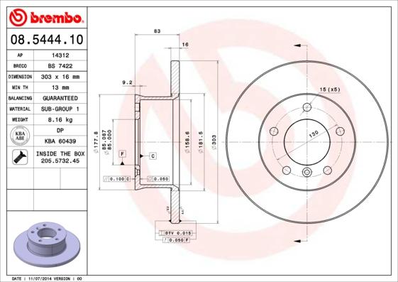 Breco BS 7422 - Discofreno autozon.pro