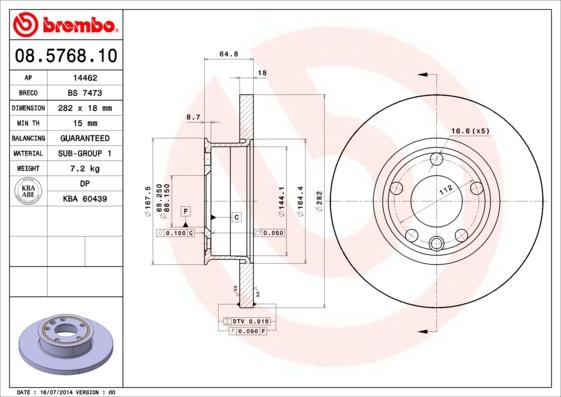 Breco BS 7473 - Discofreno autozon.pro