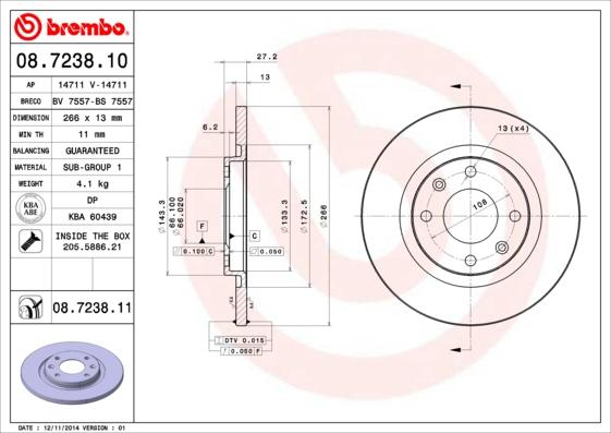 Breco BS 7557 - Discofreno autozon.pro