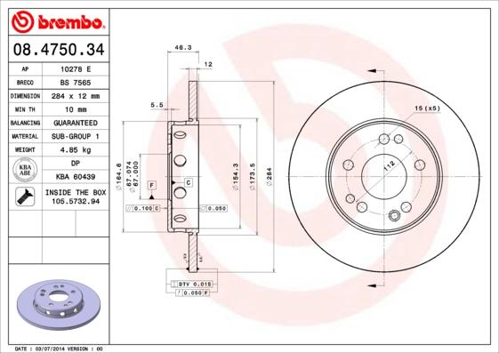 Breco BS 7565 - Discofreno autozon.pro