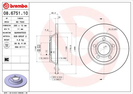 Breco BS 7503 - Discofreno autozon.pro