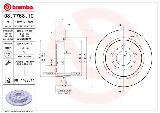 Breco BS 7577 - Discofreno autozon.pro