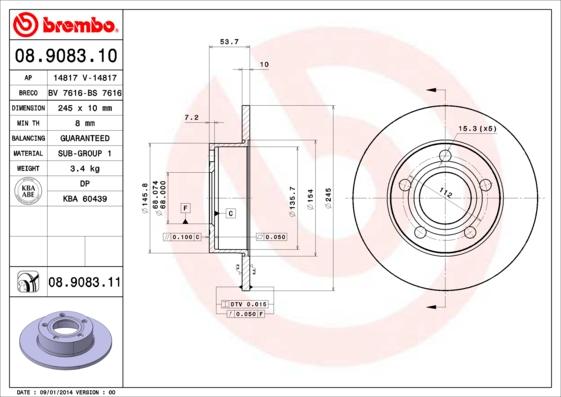 Breco BS 7616 - Discofreno autozon.pro