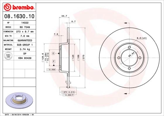 Breco BS 7049 - Discofreno autozon.pro