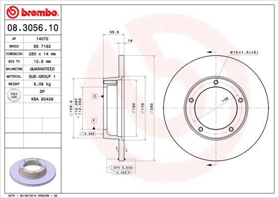 Breco BS 7182 - Discofreno autozon.pro