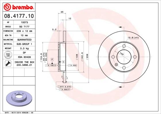 Breco BS 7177 - Discofreno autozon.pro