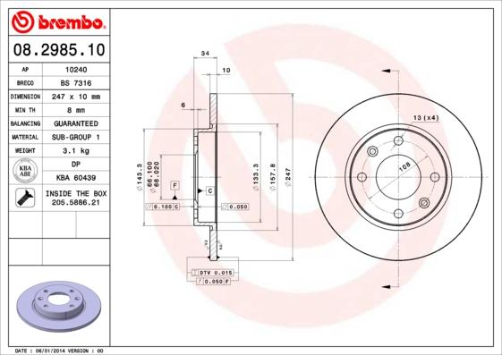 Breco BS 7316 - Discofreno autozon.pro