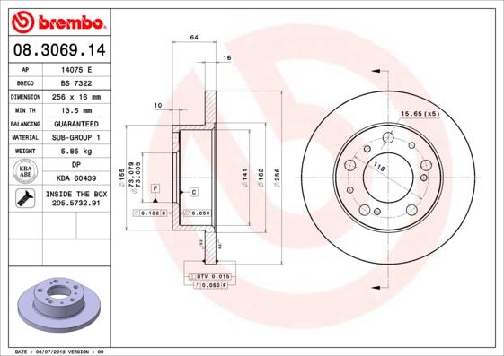 Breco BS 7322 - Discofreno autozon.pro