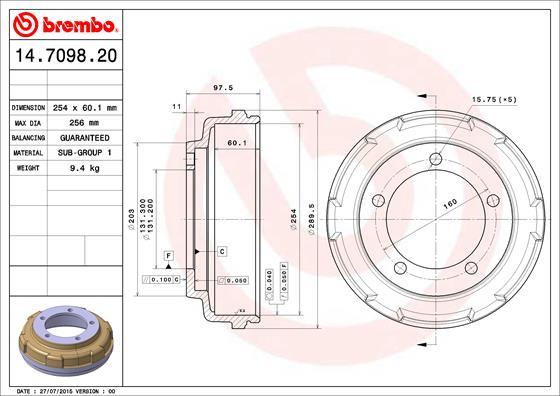 Breco BT 4746 - Tamburo freno autozon.pro