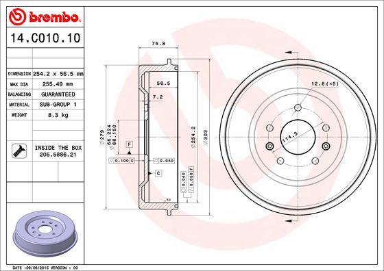 Breco BT 1161 - Tamburo freno autozon.pro