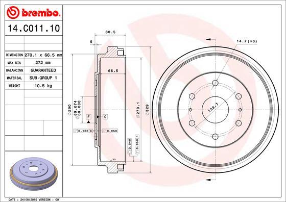 Breco BT 1162 - Tamburo freno autozon.pro