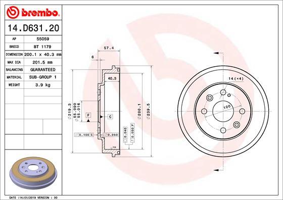 Breco BT1179 - Tamburo freno autozon.pro