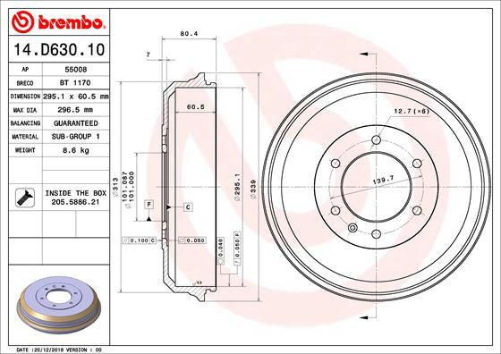 Breco BT1170 - Tamburo freno autozon.pro