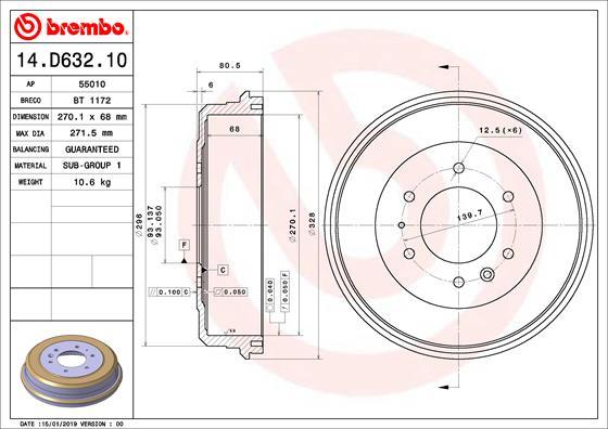 Breco BT1172 - Tamburo freno autozon.pro