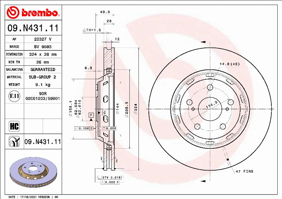 Breco BV 9593 - Discofreno autozon.pro