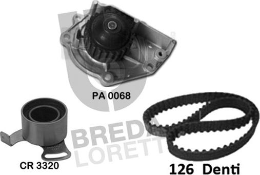 Breda Lorett KPA0410A - Pompa acqua + Kit cinghie dentate autozon.pro