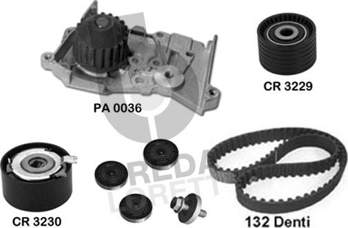 Breda Lorett KPA0576A - Pompa acqua + Kit cinghie dentate autozon.pro