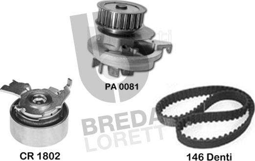 Breda Lorett KPA0643C - Pompa acqua + Kit cinghie dentate autozon.pro