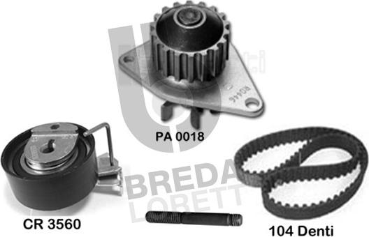 Breda Lorett KPA0647B - Pompa acqua + Kit cinghie dentate autozon.pro