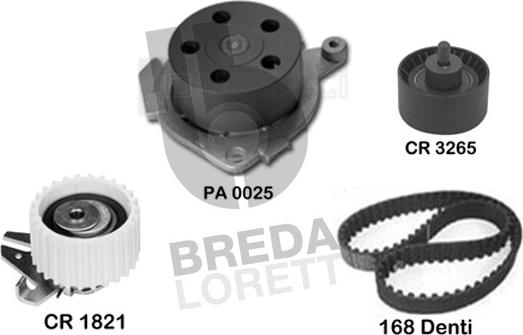 Breda Lorett KPA0096B - Pompa acqua + Kit cinghie dentate autozon.pro