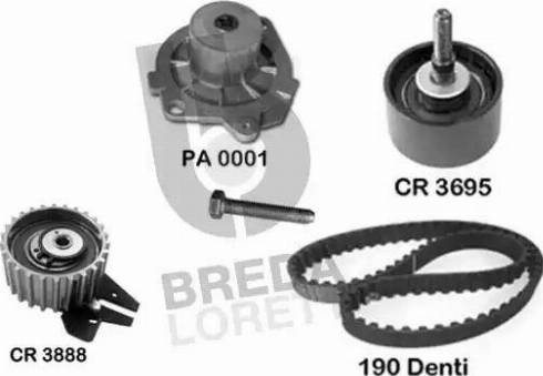 Breda Lorett KPA0006A - Pompa acqua + Kit cinghie dentate autozon.pro