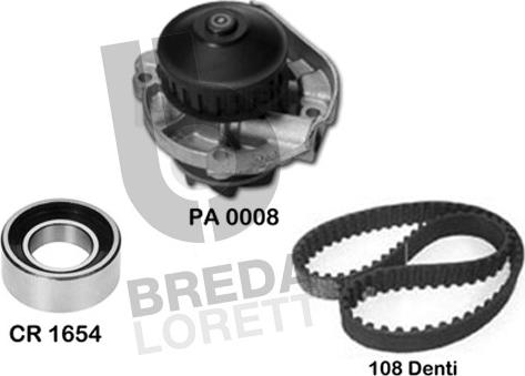 Breda Lorett KPA0074A - Pompa acqua + Kit cinghie dentate autozon.pro