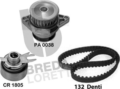 Breda Lorett KPA0142A - Pompa acqua + Kit cinghie dentate autozon.pro