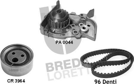 Breda Lorett KPA0371A - Pompa acqua + Kit cinghie dentate autozon.pro