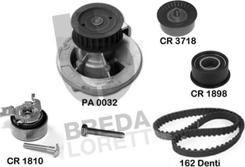 Breda Lorett KPA0718B - Pompa acqua + Kit cinghie dentate autozon.pro