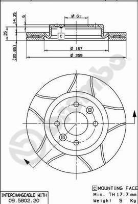 Brembo 09.5802.76 - Discofreno autozon.pro