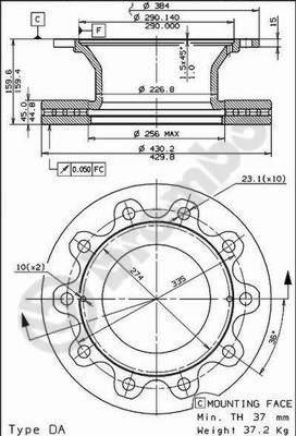 Brembo 09.8472.10 - Discofreno autozon.pro