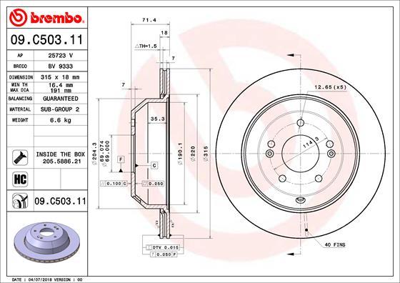 Brembo 09.C503.11 - Discofreno autozon.pro