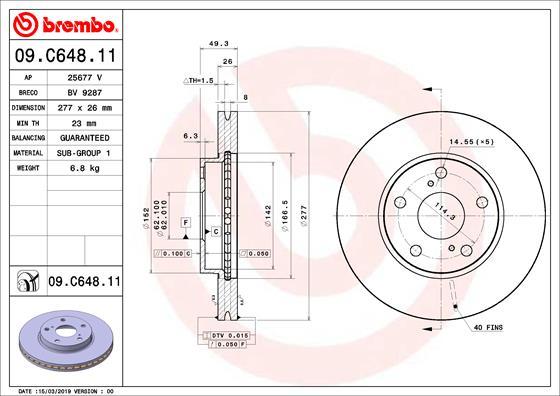 Brembo 09.C648.11 - Discofreno autozon.pro