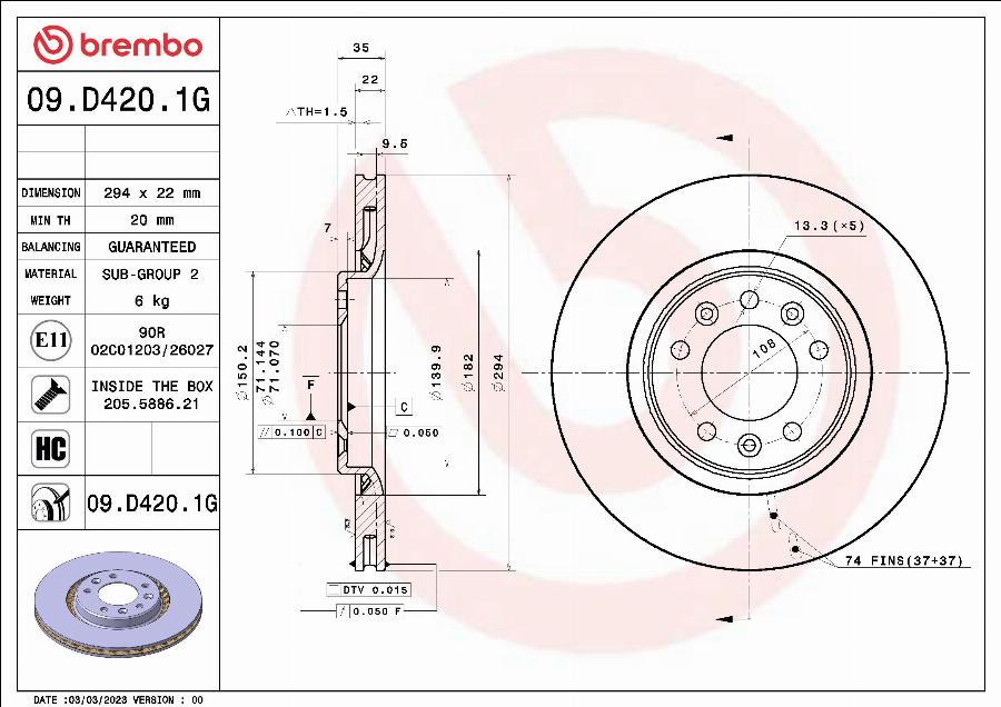 Brembo KT 10 051 - Kit freno, Freno a disco autozon.pro