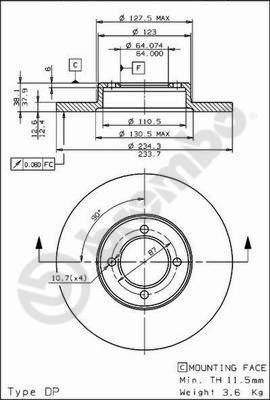 Brembo 08.5865.10 - Discofreno autozon.pro