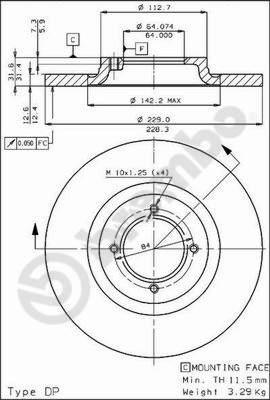 Brembo 08.2796.10 - Discofreno autozon.pro