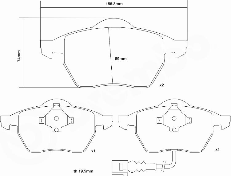 Brembo 07.B314.54 - Kit pastiglie freno per elevate prestazioni autozon.pro