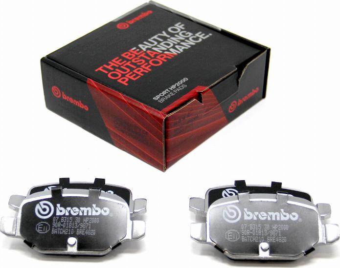 Brembo 07.B315.30 - Kit pastiglie freno per elevate prestazioni autozon.pro