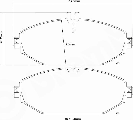 Brembo 07.D435.50 - Kit pastiglie freno per elevate prestazioni autozon.pro