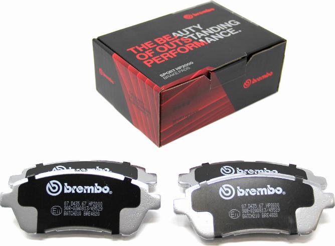 Brembo 07.D435.67 - Kit pastiglie freno per elevate prestazioni autozon.pro