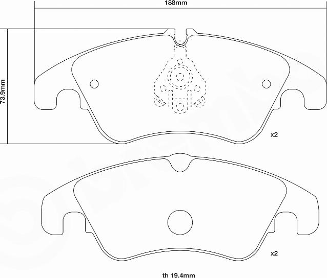 Brembo 07.D435.21 - Kit pastiglie freno per elevate prestazioni autozon.pro