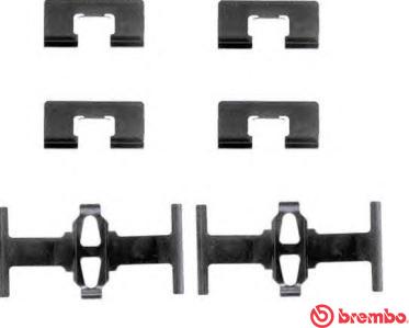 Brembo A 02 261 - Kit accessori, Pastiglia freno autozon.pro