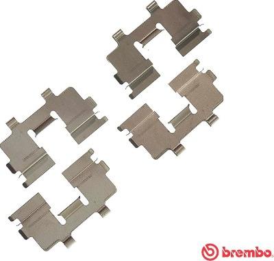 Brembo A 02 287 - Kit accessori, Pastiglia freno autozon.pro