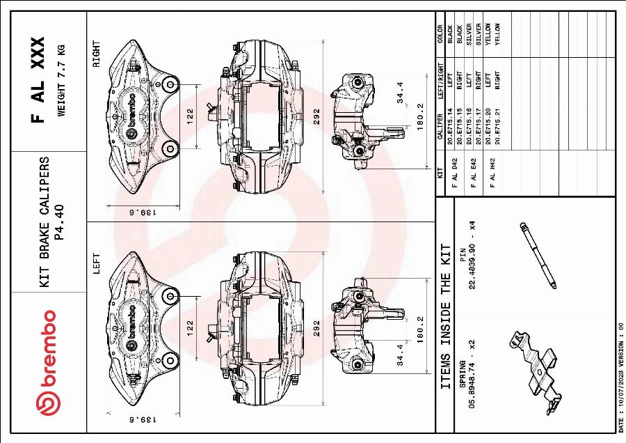 Brembo F AL D42 - Kit assale pinza freno autozon.pro