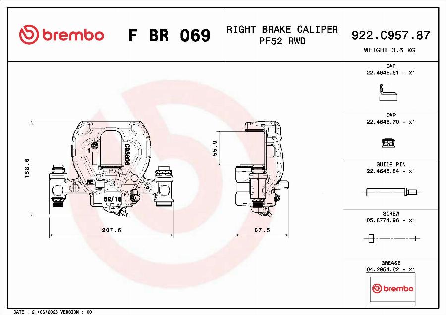 Brembo F BR 069 - Pinza freno autozon.pro