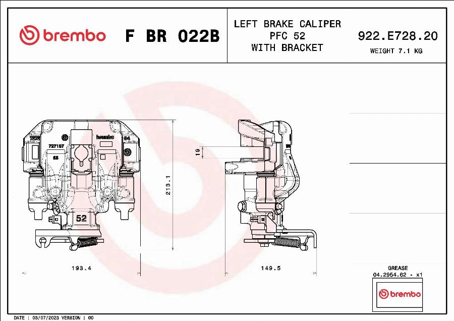 Brembo F BR 022B - Pinza freno autozon.pro